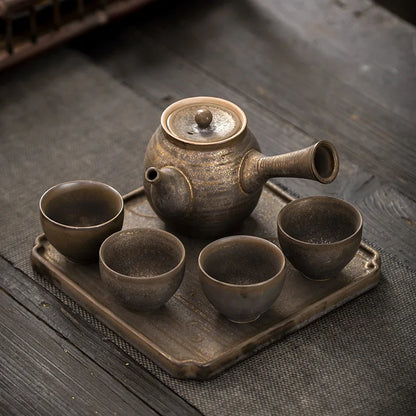 Tea Art Tea Set Household Ceramic Complete Set Cup Sets Teaware Kitchen Dining Bar Home Garden