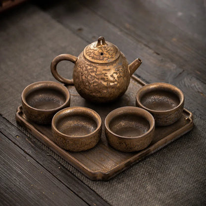 Tea Art Tea Set Household Ceramic Complete Set Cup Sets Teaware Kitchen Dining Bar Home Garden