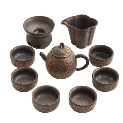 Tea Art Tea Set Household Ceramic Complete Set Cup Sets Teaware Kitchen Dining Bar Home Garden