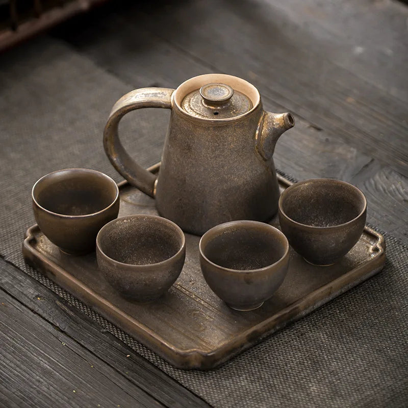 Tea Art Tea Set Household Ceramic Complete Set Cup Sets Teaware Kitchen Dining Bar Home Garden