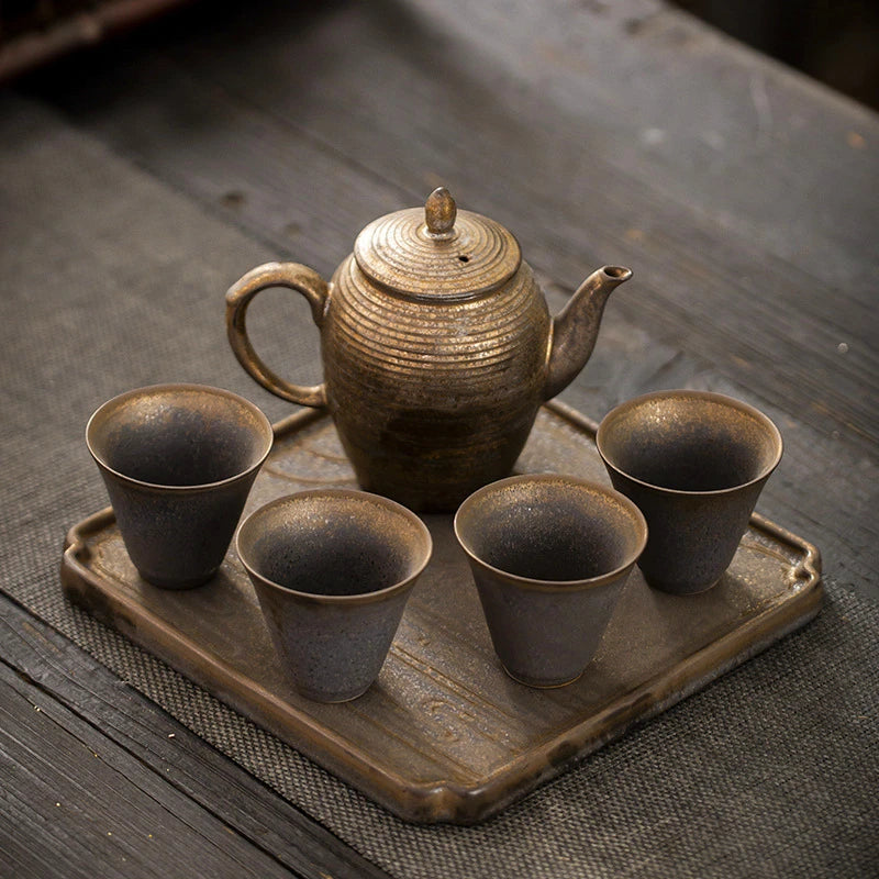 Tea Art Tea Set Household Ceramic Complete Set Cup Sets Teaware Kitchen Dining Bar Home Garden