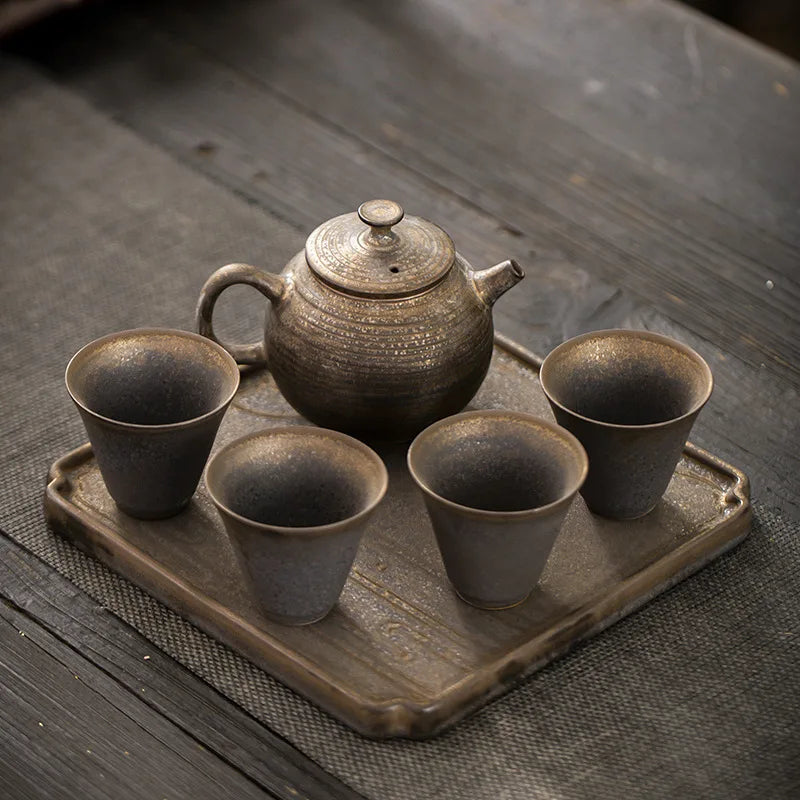 Tea Art Tea Set Household Ceramic Complete Set Cup Sets Teaware Kitchen Dining Bar Home Garden