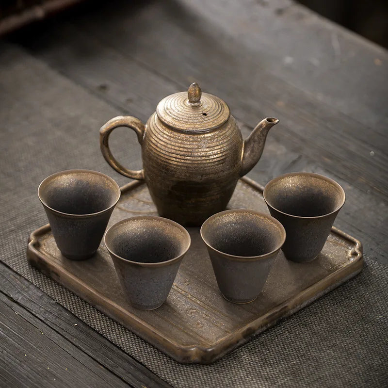 Tea Art Tea Set Household Ceramic Complete Set Cup Sets Teaware Kitchen Dining Bar Home Garden