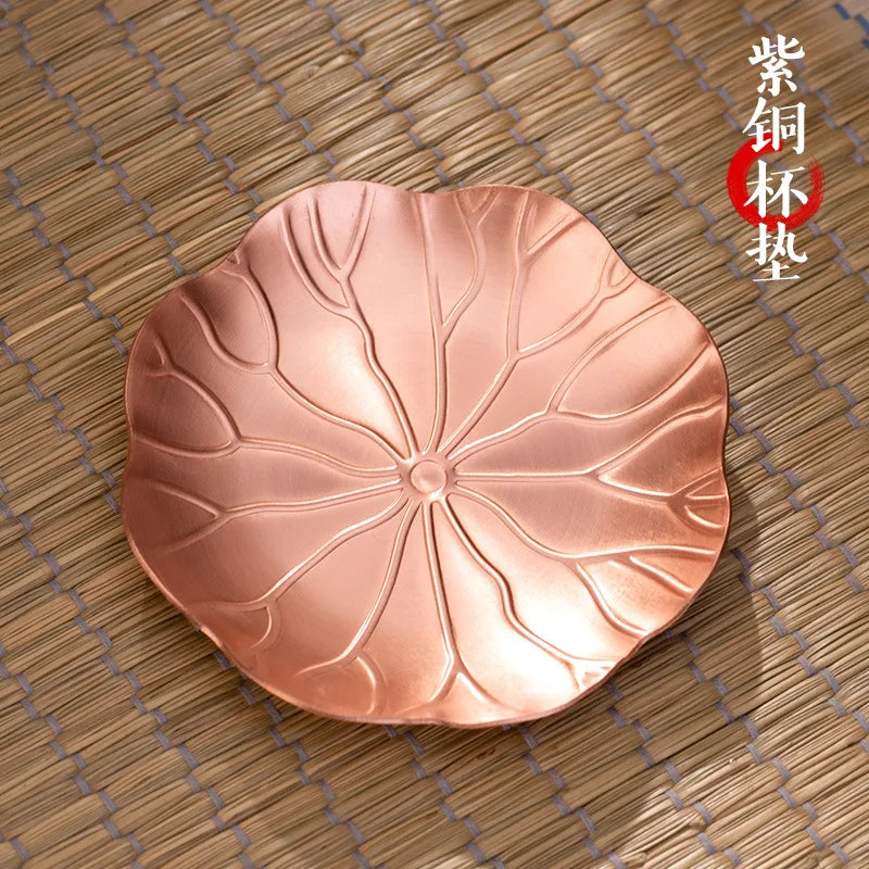 Tea Boiling Kettle Handmade Pure Copper Kettle Can Be Used Electric Ceramic Stove Teapot Side Handle Fair Cup Copper Pot Tea Set