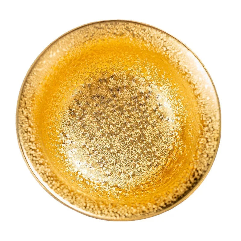 Tea Bowl Gilt Kiln Transformed Into Tea Cup Teacup 24K Gold Master Cup Teaware Kitchen Dining Bar Home Garden