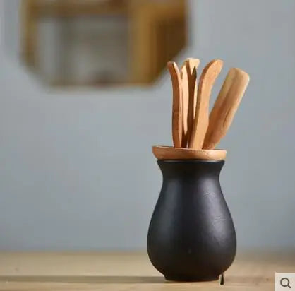 Tea Ceremony Six Gentlemen Bamboo Ceramics Tea Accessories, Kungfu Teasets, Pen, Spoon, Tube Make Tool Sets, Dropshipping