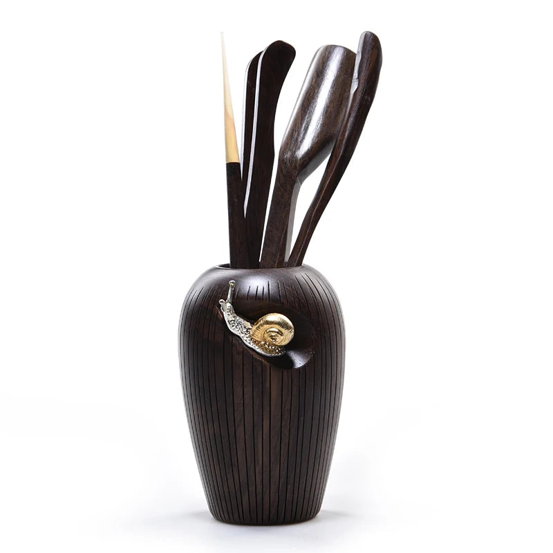 Tea Ceremony Six Gentlemen Bamboo Ceramics Tea Accessories, Kungfu Teasets, Pen, Spoon, Tube Make Tool Sets, Dropshipping