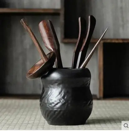Tea Ceremony Six Gentlemen Bamboo Ceramics Tea Accessories, Kungfu Teasets, Pen, Spoon, Tube Make Tool Sets, Dropshipping
