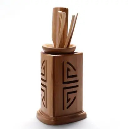 Tea Ceremony Six Gentlemen Bamboo Ceramics Tea Accessories, Kungfu Teasets, Pen, Spoon, Tube Make Tool Sets, Dropshipping