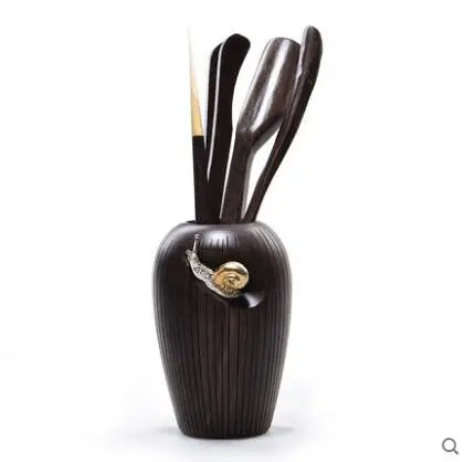 Tea Ceremony Six Gentlemen Bamboo Ceramics Tea Accessories, Kungfu Teasets, Pen, Spoon, Tube Make Tool Sets, Dropshipping