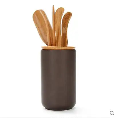 Tea Ceremony Six Gentlemen Bamboo Ceramics Tea Accessories, Kungfu Teasets, Pen, Spoon, Tube Make Tool Sets, Dropshipping