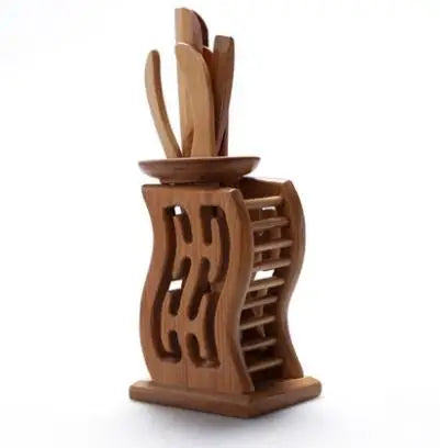 Tea Ceremony Six Gentlemen Bamboo Ceramics Tea Accessories, Kungfu Teasets, Pen, Spoon, Tube Make Tool Sets, Dropshipping