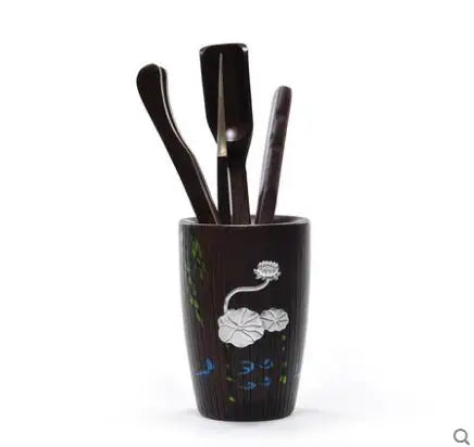 Tea Ceremony Six Gentlemen Bamboo Ceramics Tea Accessories, Kungfu Teasets, Pen, Spoon, Tube Make Tool Sets, Dropshipping