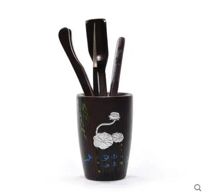 Tea Ceremony Six Gentlemen Bamboo Ceramics Tea Accessories, Kungfu Teasets, Pen, Spoon, Tube Make Tool Sets, Dropshipping