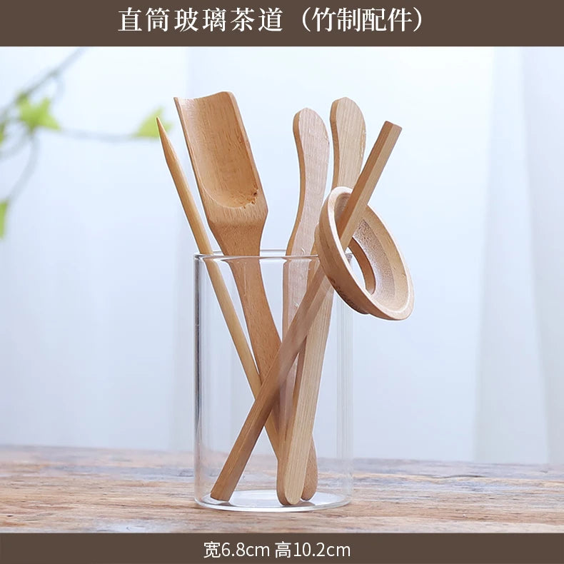 Tea Ceremony Six Gentlemen Decoration Purple Clay Ceramic Accessories, Tea Making Tools, Knife, Clip, Brush, Spoon
