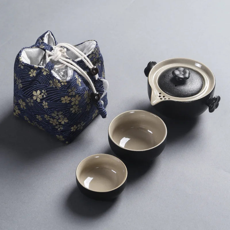 Tea Ceremony Utensils Cloth Bag Travel Tea Set Storage Bag Teacup Teapot Packing Bag Fabric Drawstring Bag Travel Tea Set Bag