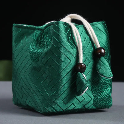 Tea Ceremony Utensils Cloth Bag Travel Tea Set Storage Bag Teacup Teapot Packing Bag Fabric Drawstring Bag Travel Tea Set Bag