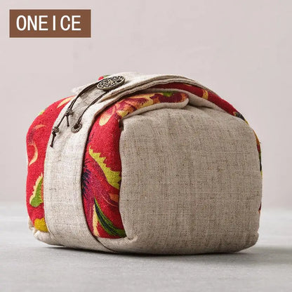 Tea Cozies Travel Portable Storage Bag Package for Tea Set, Teapot Quick Cup, Picnic Nuts Food Jewelry Cotton Protection