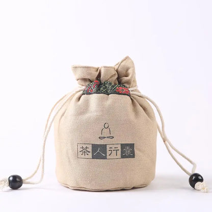 Tea Cozies Travel Portable Storage Bag Package for Tea Set, Teapot Quick Cup, Picnic Nuts Food Jewelry Cotton Protection