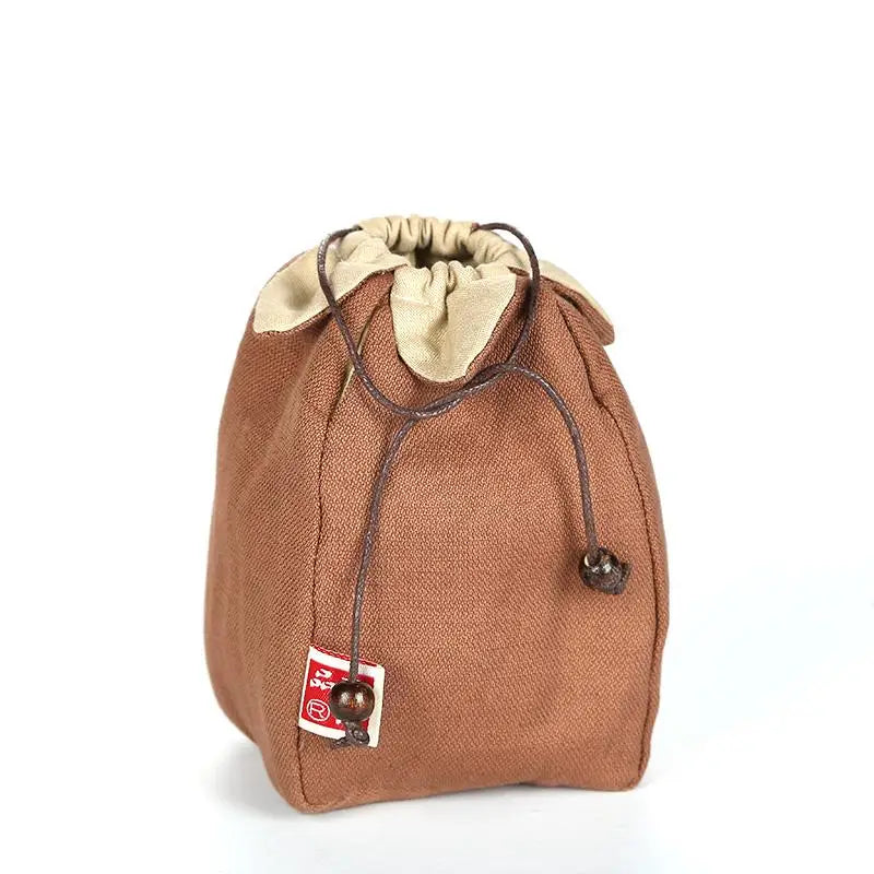 Tea Cozies Travel Portable Storage Bag Package for Tea Set, Teapot Quick Cup, Picnic Nuts Food Jewelry Cotton Protection