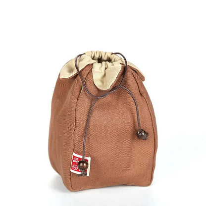 Tea Cozies Travel Portable Storage Bag Package for Tea Set, Teapot Quick Cup, Picnic Nuts Food Jewelry Cotton Protection