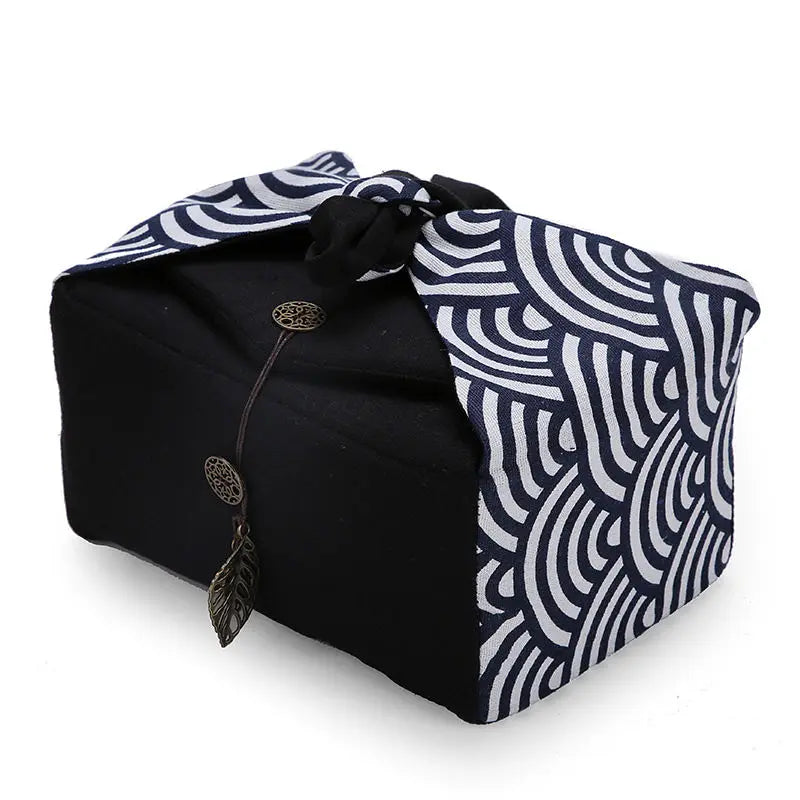 Tea Cozies Travel Tea Set Storage Bag, Tea Accessories, Cotton Linen Bag, Cloth Drinkware, Tea Ware Suit for 1 Pot 4 Cups