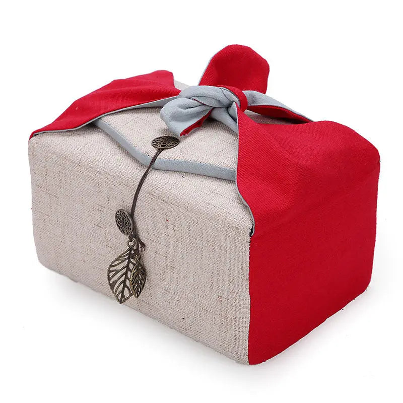 Tea Cozies Travel Tea Set Storage Bag, Tea Accessories, Cotton Linen Bag, Cloth Drinkware, Tea Ware Suit for 1 Pot 4 Cups