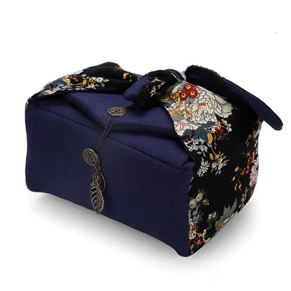 Tea Cozies Travel Tea Set Storage Bag, Tea Accessories, Cotton Linen Bag, Cloth Drinkware, Tea Ware Suit for 1 Pot 4 Cups