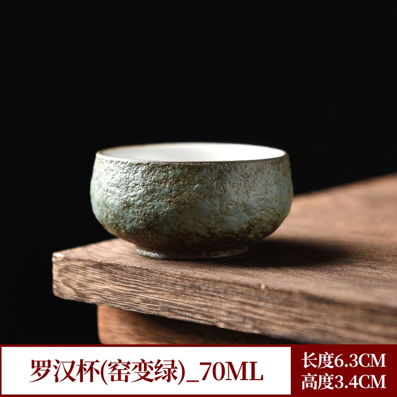 Tea Cup Cups Single Cup Kung Fu Tea Set Small Teacup Household Ceramic Frosted Master Mug Ceramic and Pottery Teaware Kitchen