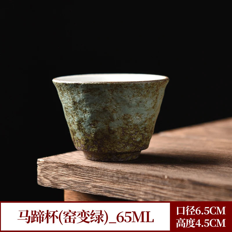 Tea Cup Cups Single Cup Kung Fu Tea Set Small Teacup Household Ceramic Frosted Master Mug Ceramic and Pottery Teaware Kitchen