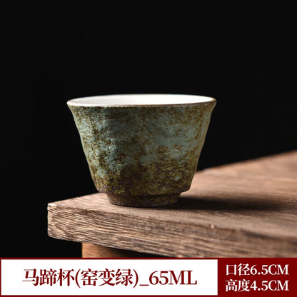 Tea Cup Cups Single Cup Kung Fu Tea Set Small Teacup Household Ceramic Frosted Master Mug Ceramic and Pottery Teaware Kitchen