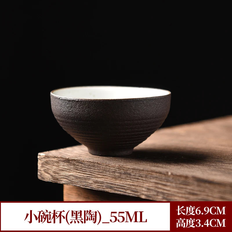 Tea Cup Cups Single Cup Kung Fu Tea Set Small Teacup Household Ceramic Frosted Master Mug Ceramic and Pottery Teaware Kitchen