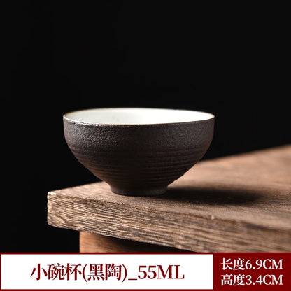Tea Cup Cups Single Cup Kung Fu Tea Set Small Teacup Household Ceramic Frosted Master Mug Ceramic and Pottery Teaware Kitchen