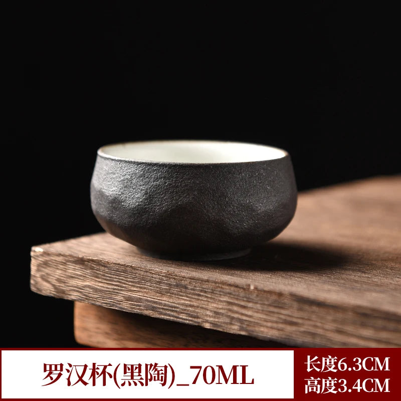 Tea Cup Cups Single Cup Kung Fu Tea Set Small Teacup Household Ceramic Frosted Master Mug Ceramic and Pottery Teaware Kitchen