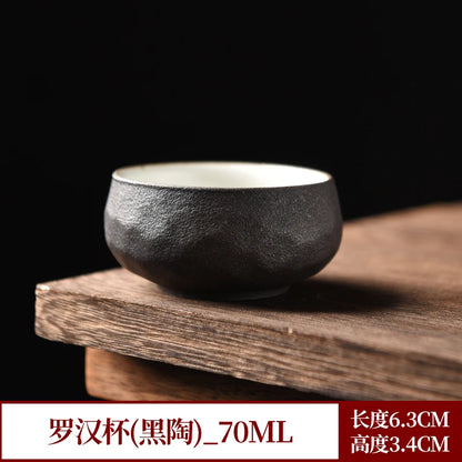 Tea Cup Cups Single Cup Kung Fu Tea Set Small Teacup Household Ceramic Frosted Master Mug Ceramic and Pottery Teaware Kitchen