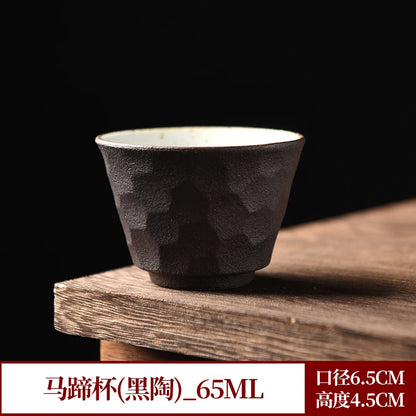 Tea Cup Cups Single Cup Kung Fu Tea Set Small Teacup Household Ceramic Frosted Master Mug Ceramic and Pottery Teaware Kitchen