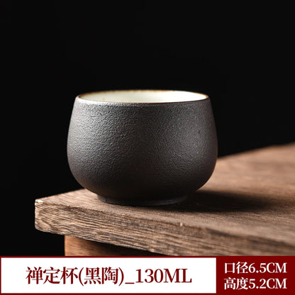 Tea Cup Cups Single Cup Kung Fu Tea Set Small Teacup Household Ceramic Frosted Master Mug Ceramic and Pottery Teaware Kitchen