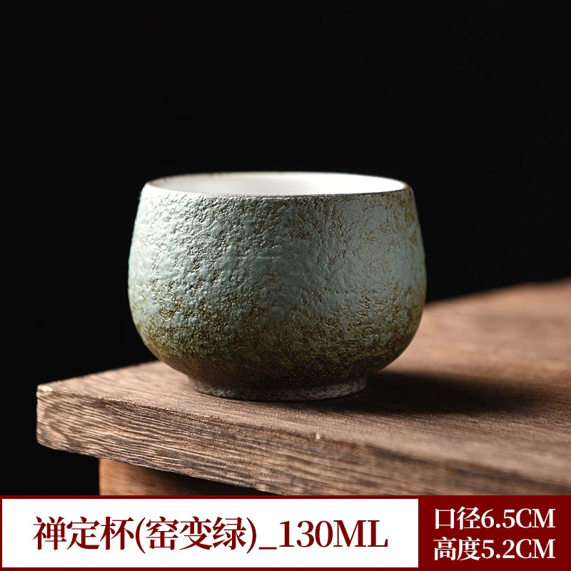 Tea Cup Cups Single Cup Kung Fu Tea Set Small Teacup Household Ceramic Frosted Master Mug Ceramic and Pottery Teaware Kitchen