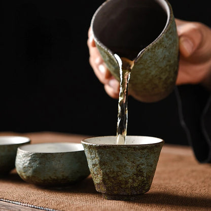 Tea Cup Cups Single Cup Kung Fu Tea Set Small Teacup Household Ceramic Frosted Master Mug Ceramic and Pottery Teaware Kitchen