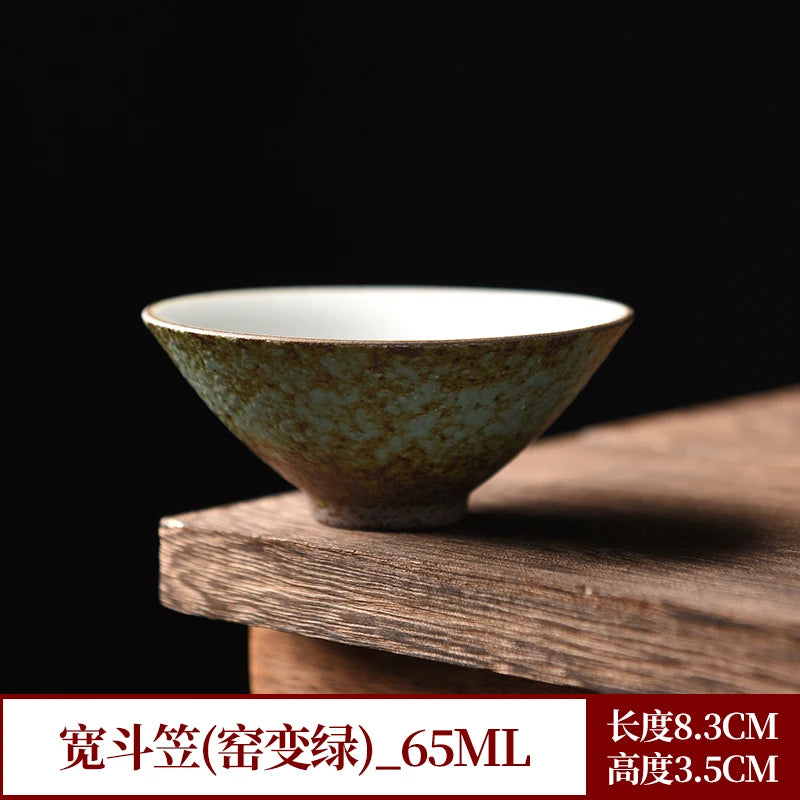 Tea Cup Cups Single Cup Kung Fu Tea Set Small Teacup Household Ceramic Frosted Master Mug Ceramic and Pottery Teaware Kitchen