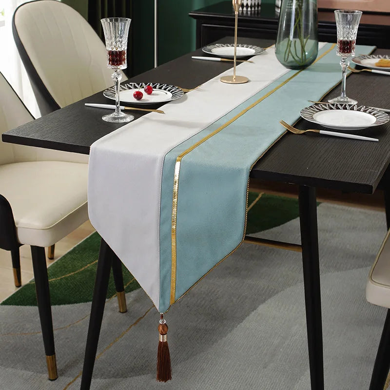 Tea Flag Table Runner Wedding Modern Light Luxury Sample Room Nordic Simplicity Tv Cabinet Fabric Linen Home Textile Garden