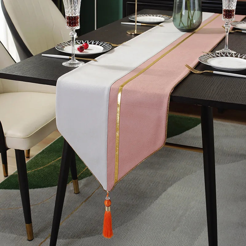 Tea Flag Table Runner Wedding Modern Light Luxury Sample Room Nordic Simplicity Tv Cabinet Fabric Linen Home Textile Garden