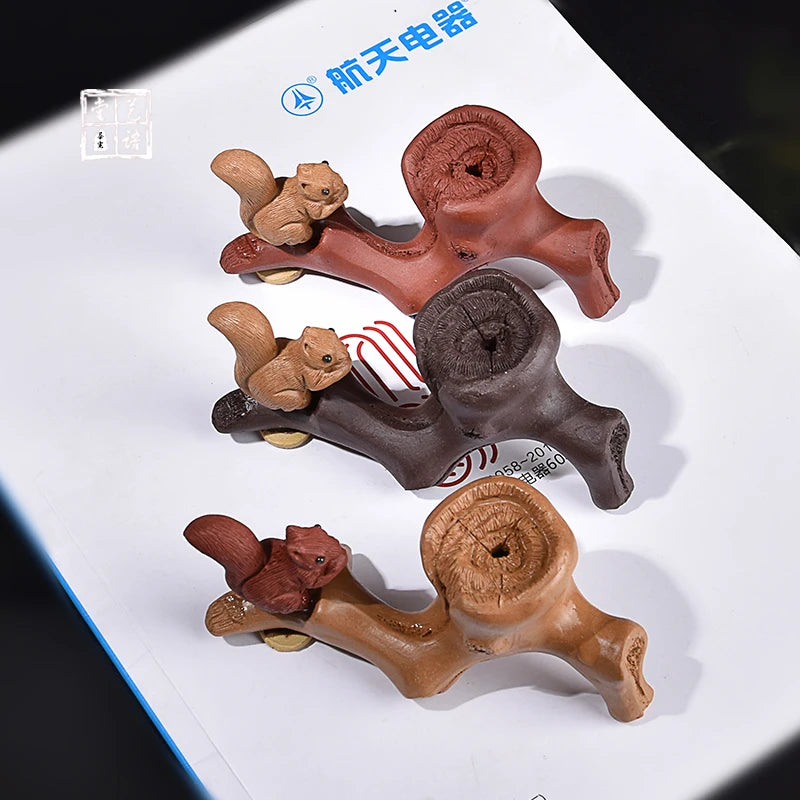 Tea Ornaments Decoration Fine Zisha Handmade Stump Simulation Shelf Pen Holder Calligraphy Materials Tea Set Tea Ceremony Utensi
