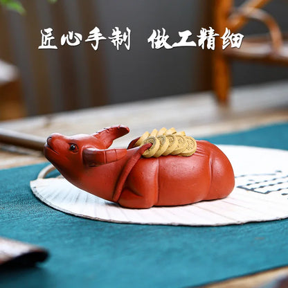 Tea Ornaments Decoration Flower Arrangement Home Desktop Root Carving Art Living Room Decorations Tea Ceremony Utensils
