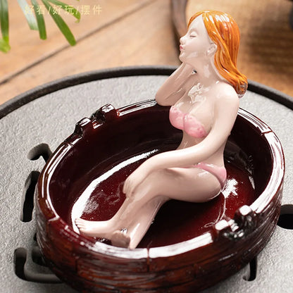 Tea Pet Beauty Bathtub Discoloration Tea Pet Decoration Funny Art Tea Set Kitchen Restaurant Bar Family Garden