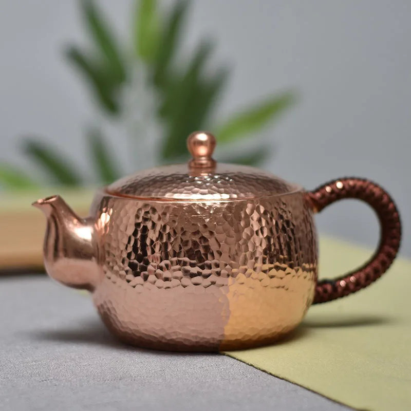 Tea Pot Set Traditional Japanese Kettles Copper Coffee Pots Handmade Infuser Teapot Vintage Water Kettle Metal Kung Fu Tea Table
