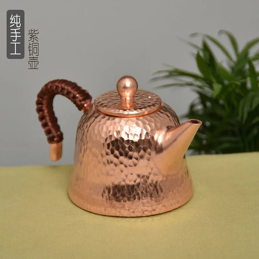 Tea Pot Set Traditional Japanese Kettles Copper Coffee Pots Handmade Infuser Teapot Vintage Water Kettle Metal Kung Fu Tea Table
