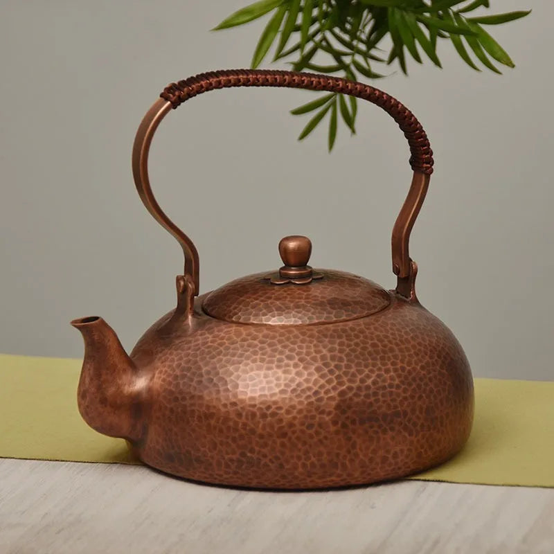 Tea Pot Vintage Large Chinese Teapot Copper Coffee Pots Handmade Large Teapots Metal Tea Infusers Kung Fu Tea Set Gift 1800ML
