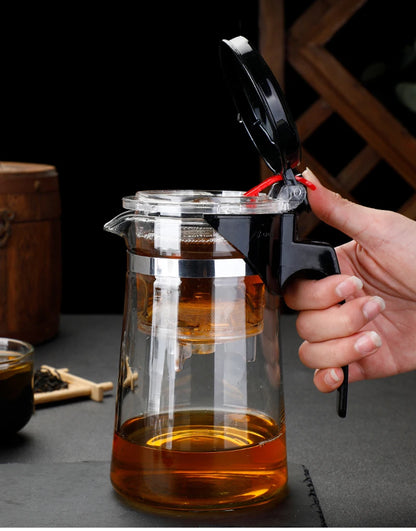 Tea Pots Heat Resistant Glass Tea Pot Tea Infuser Chinese Kung Fu Tea Set Kettle Coffee Glass Maker Convenient Office Tea Sets