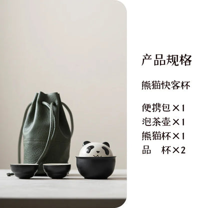 Tea Set Kit Aesthetic Tea Set Complete Set Teapot and Cup Set 1 Pot 2 Cup Tea Maker Picnic Travel Tea Set Handbag Cha Craft Gift